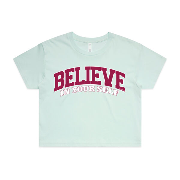Believe In Yourself-Womens Crop Tee Thumbnail